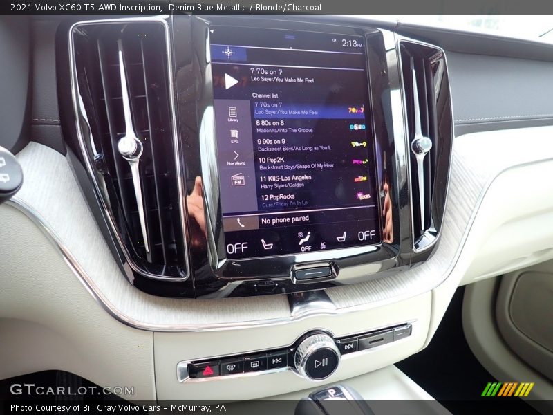Denim Blue Metallic / Blonde/Charcoal 2021 Volvo XC60 T5 AWD Inscription