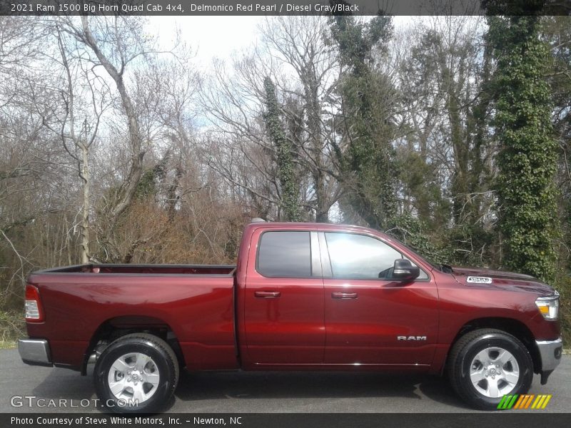 Delmonico Red Pearl / Diesel Gray/Black 2021 Ram 1500 Big Horn Quad Cab 4x4