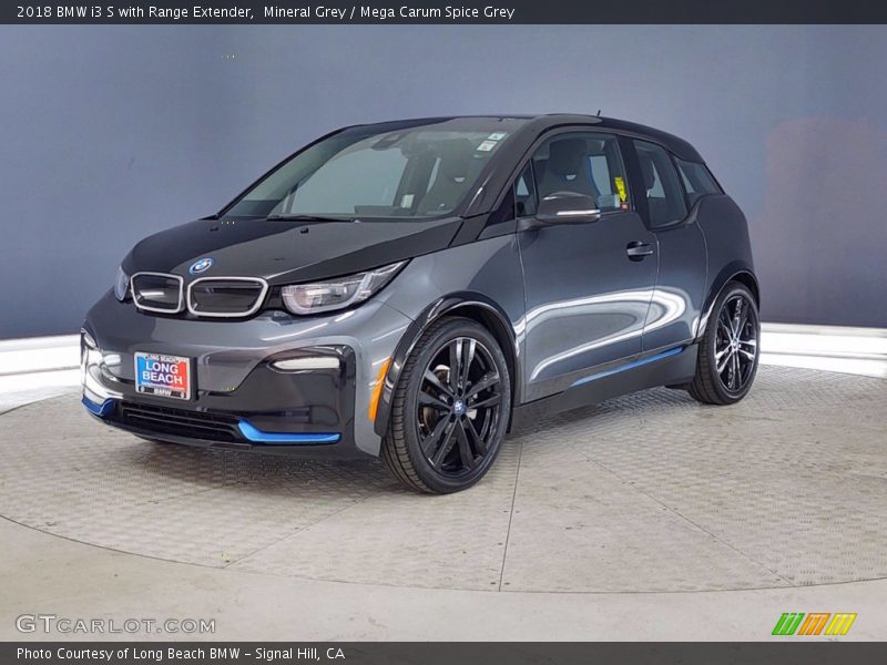 Mineral Grey / Mega Carum Spice Grey 2018 BMW i3 S with Range Extender