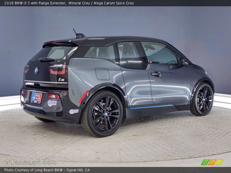 Mineral Grey / Mega Carum Spice Grey 2018 BMW i3 S with Range Extender