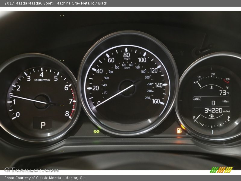 Machine Gray Metallic / Black 2017 Mazda Mazda6 Sport