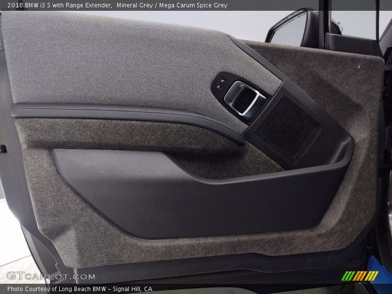 Mineral Grey / Mega Carum Spice Grey 2018 BMW i3 S with Range Extender