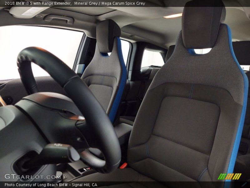 Mineral Grey / Mega Carum Spice Grey 2018 BMW i3 S with Range Extender