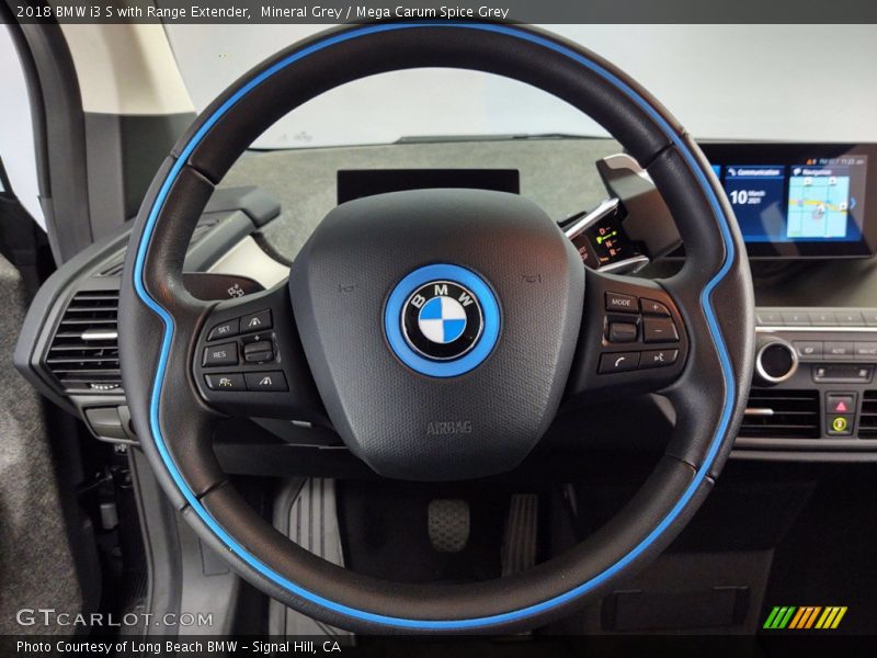 Mineral Grey / Mega Carum Spice Grey 2018 BMW i3 S with Range Extender