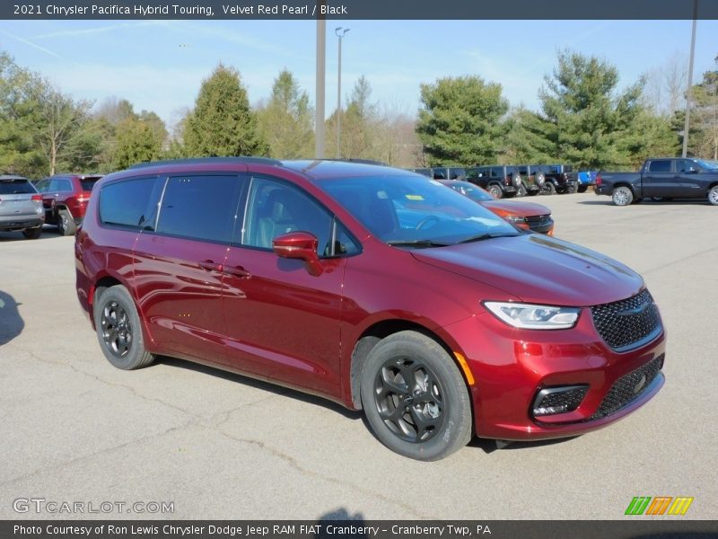 Velvet Red Pearl / Black 2021 Chrysler Pacifica Hybrid Touring