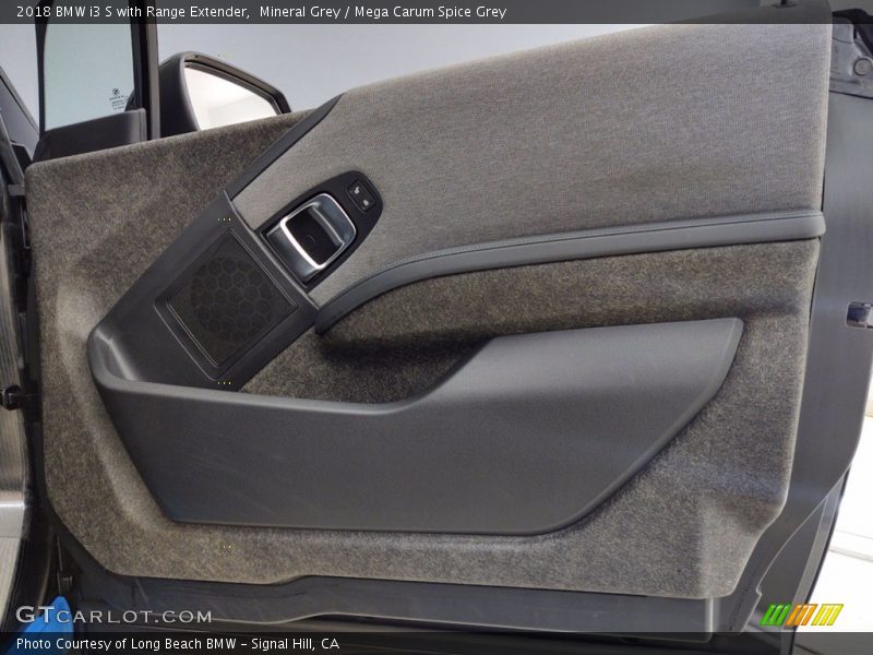 Mineral Grey / Mega Carum Spice Grey 2018 BMW i3 S with Range Extender