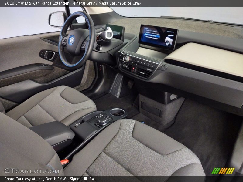 Mineral Grey / Mega Carum Spice Grey 2018 BMW i3 S with Range Extender