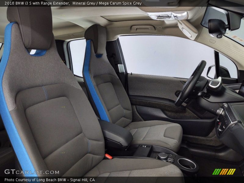 Mineral Grey / Mega Carum Spice Grey 2018 BMW i3 S with Range Extender