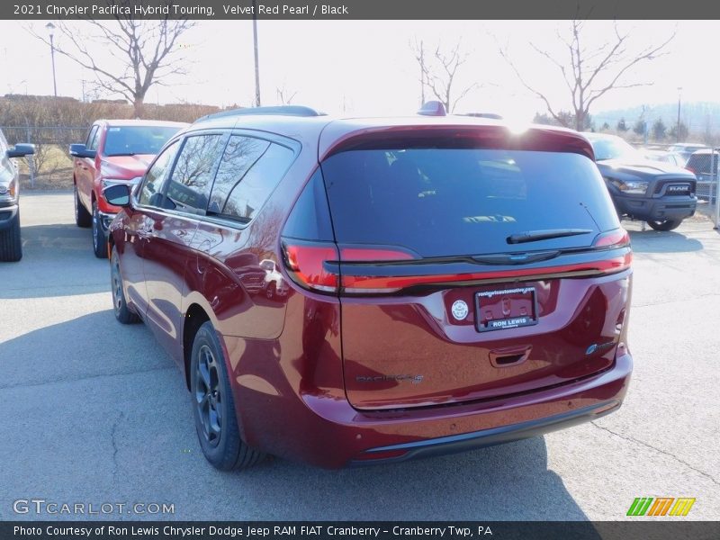 Velvet Red Pearl / Black 2021 Chrysler Pacifica Hybrid Touring