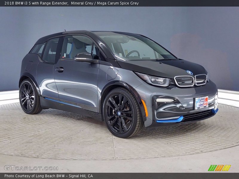 Mineral Grey / Mega Carum Spice Grey 2018 BMW i3 S with Range Extender