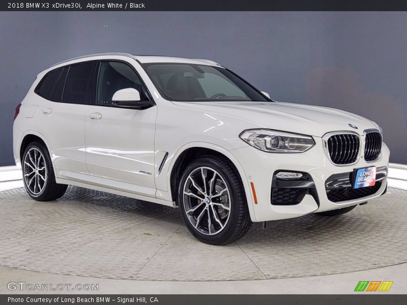 Alpine White / Black 2018 BMW X3 xDrive30i