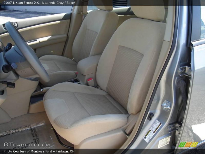 Magnetic Gray / Beige 2007 Nissan Sentra 2.0