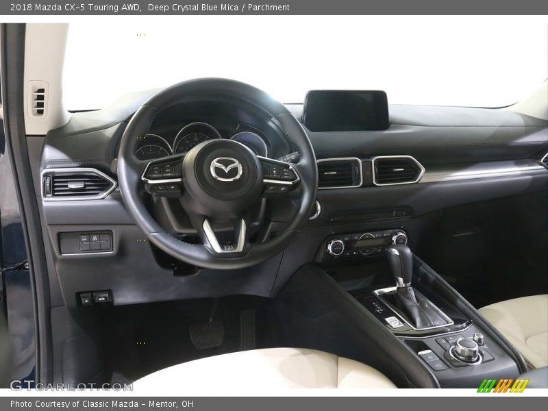 Deep Crystal Blue Mica / Parchment 2018 Mazda CX-5 Touring AWD