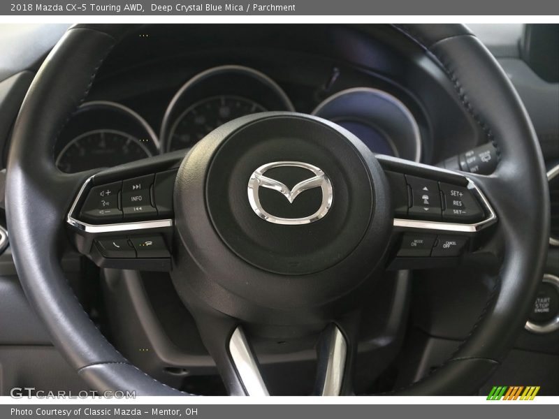 Deep Crystal Blue Mica / Parchment 2018 Mazda CX-5 Touring AWD