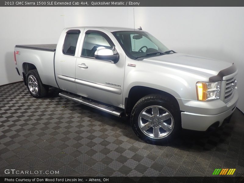 Quicksilver Metallic / Ebony 2013 GMC Sierra 1500 SLE Extended Cab 4x4