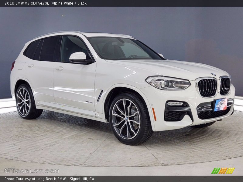 Alpine White / Black 2018 BMW X3 xDrive30i