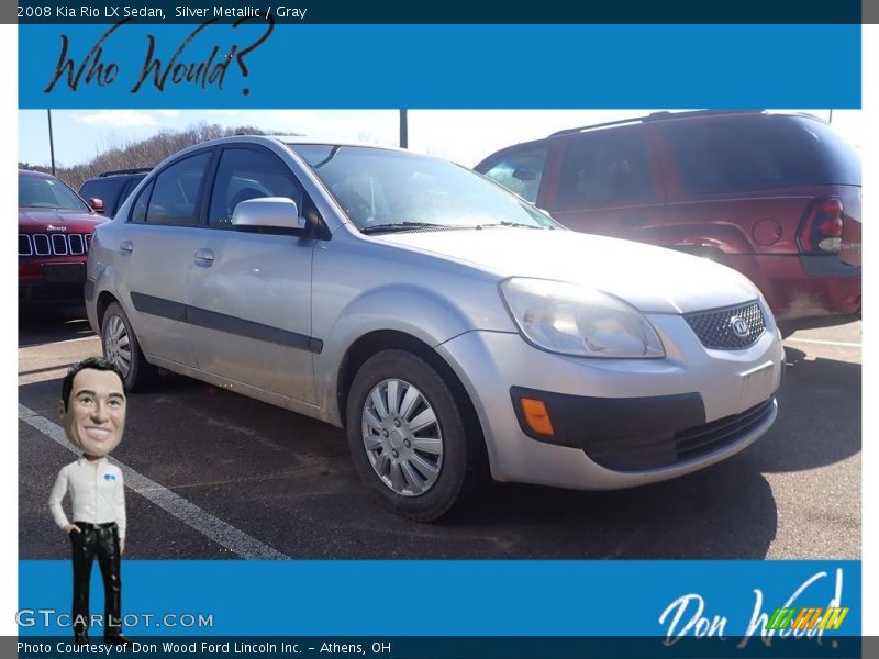 Silver Metallic / Gray 2008 Kia Rio LX Sedan