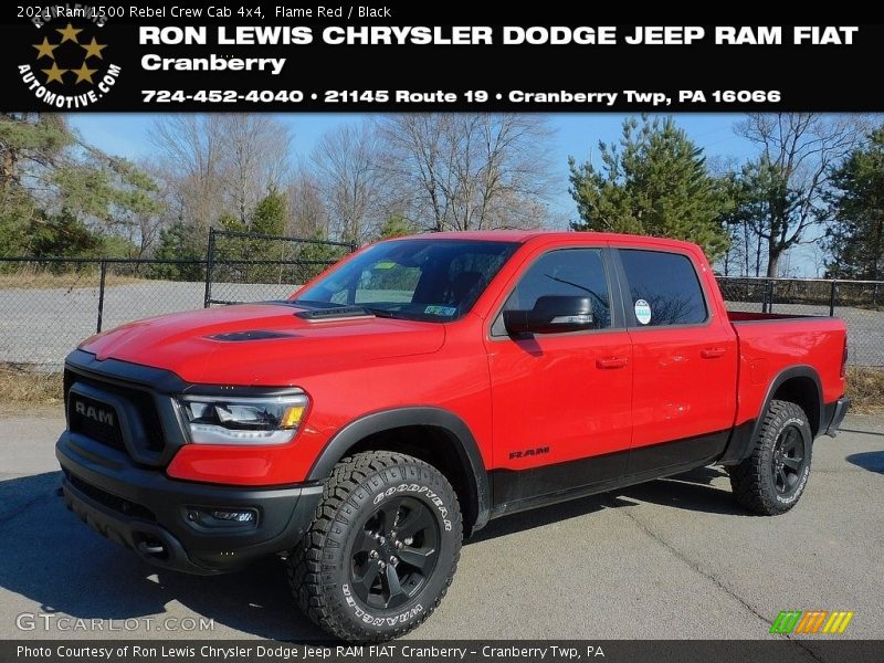Flame Red / Black 2021 Ram 1500 Rebel Crew Cab 4x4