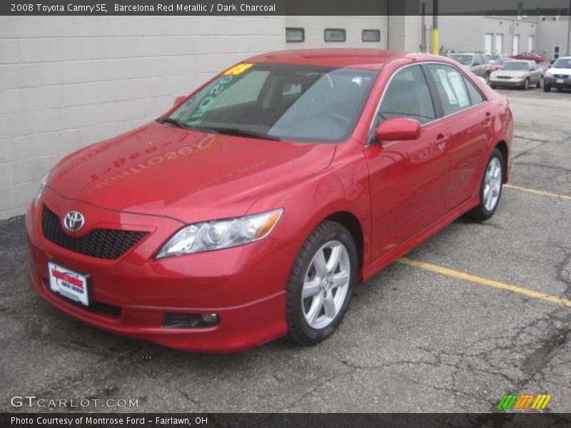 Barcelona Red Metallic / Dark Charcoal 2008 Toyota Camry SE