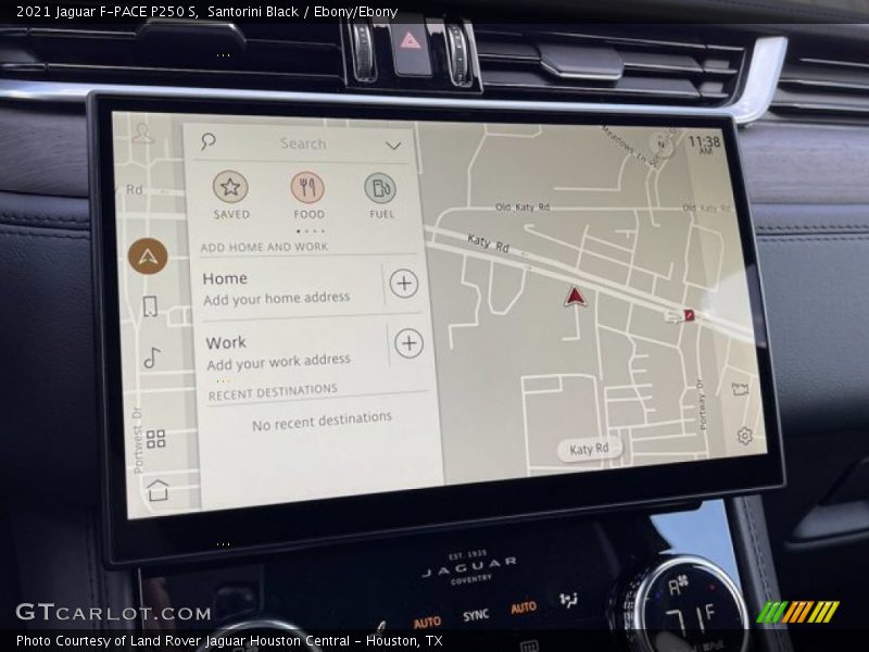 Navigation of 2021 F-PACE P250 S