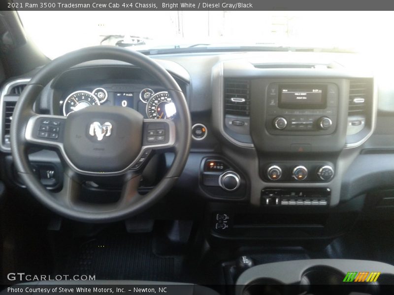 Bright White / Diesel Gray/Black 2021 Ram 3500 Tradesman Crew Cab 4x4 Chassis