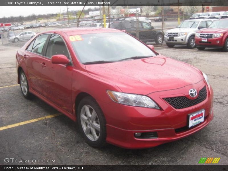 Barcelona Red Metallic / Dark Charcoal 2008 Toyota Camry SE