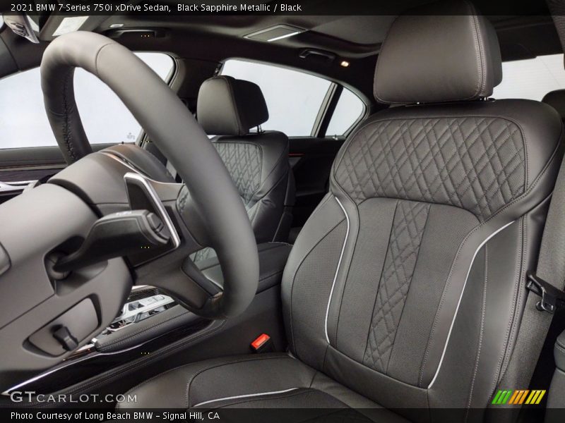 Black Sapphire Metallic / Black 2021 BMW 7 Series 750i xDrive Sedan