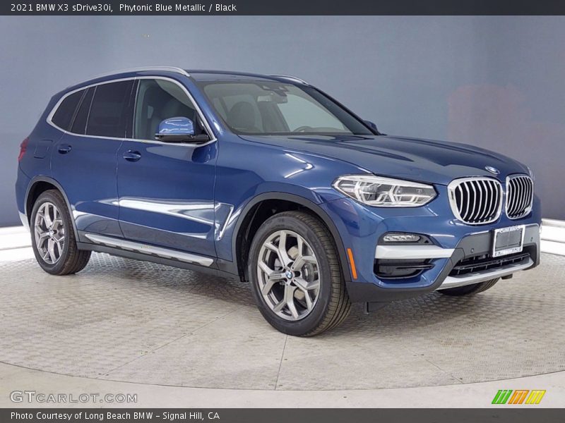Phytonic Blue Metallic / Black 2021 BMW X3 sDrive30i