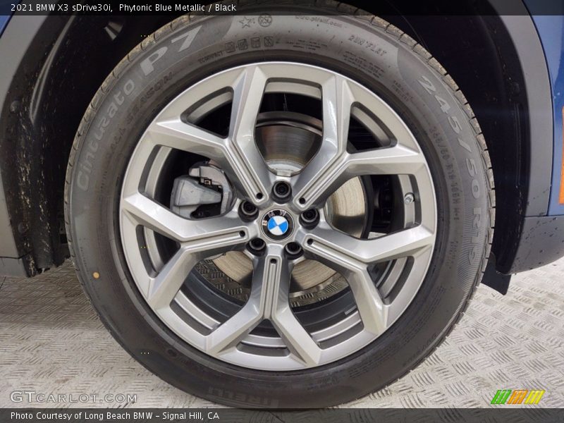 Phytonic Blue Metallic / Black 2021 BMW X3 sDrive30i