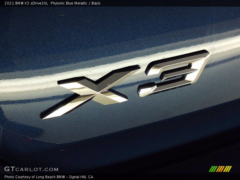 Phytonic Blue Metallic / Black 2021 BMW X3 sDrive30i