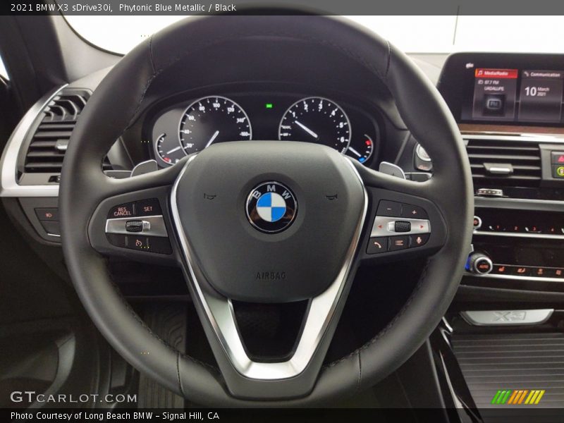 Phytonic Blue Metallic / Black 2021 BMW X3 sDrive30i