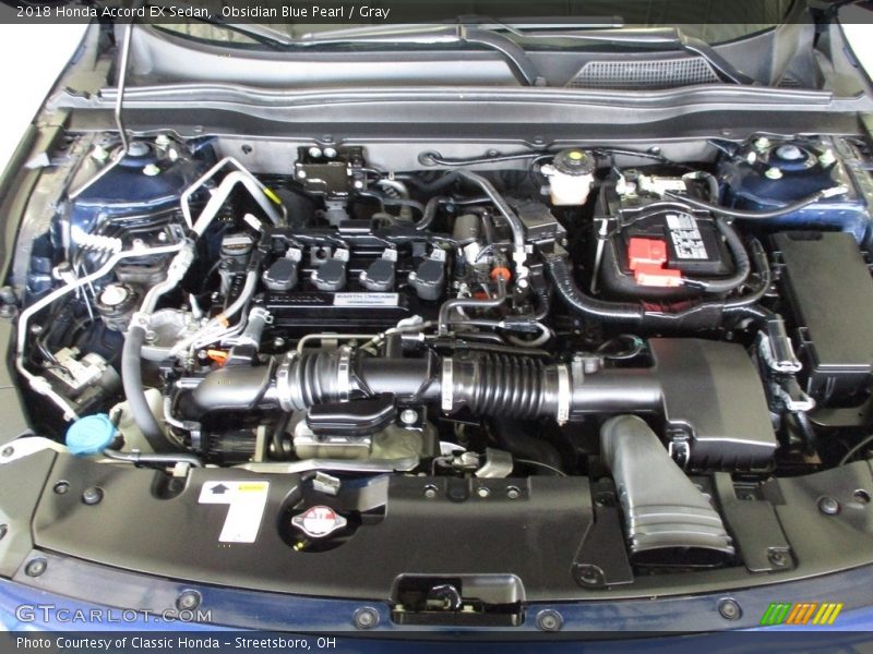 Obsidian Blue Pearl / Gray 2018 Honda Accord EX Sedan