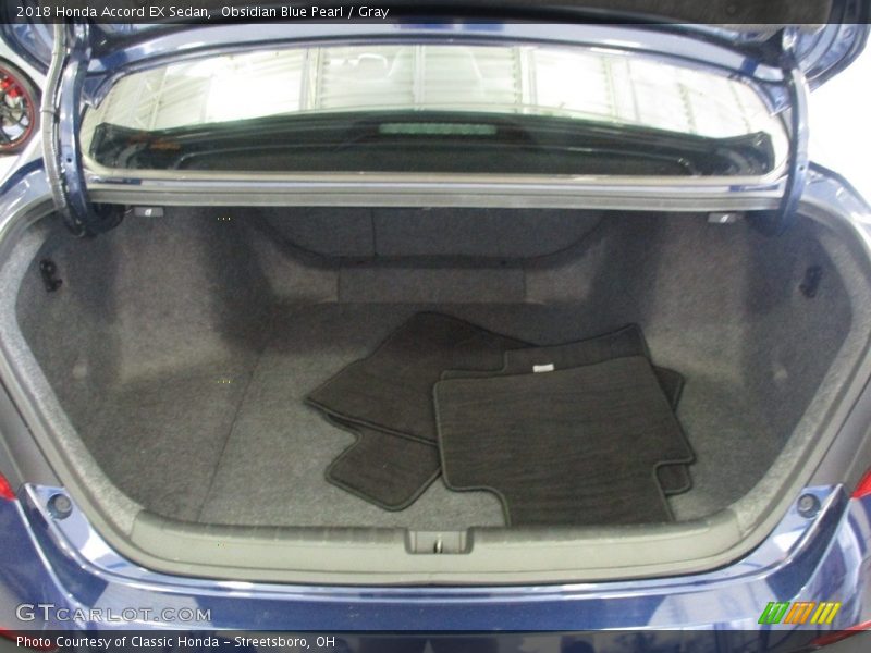Obsidian Blue Pearl / Gray 2018 Honda Accord EX Sedan
