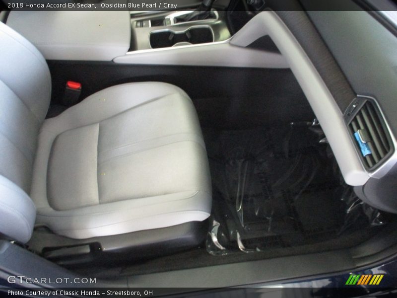 Obsidian Blue Pearl / Gray 2018 Honda Accord EX Sedan