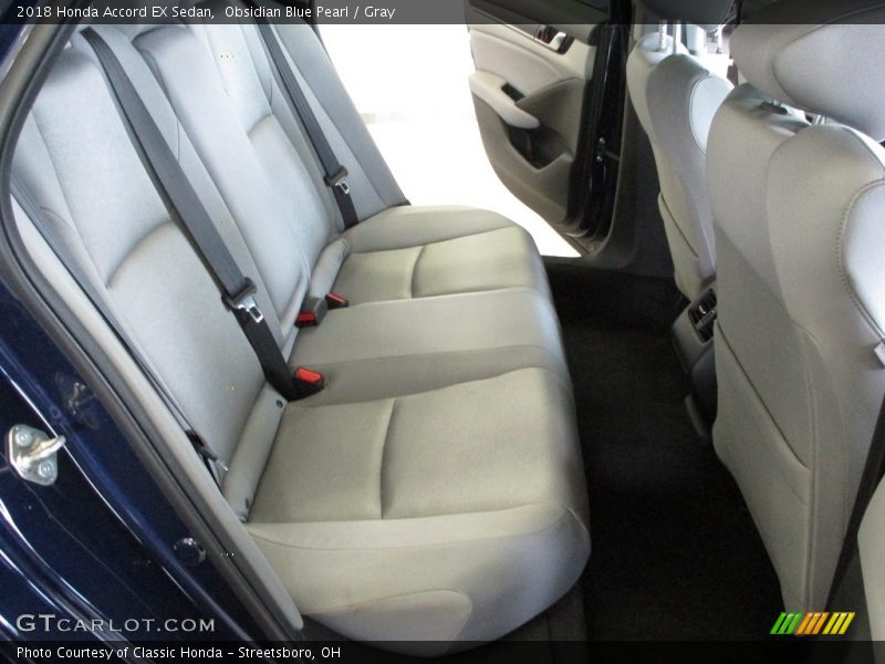 Obsidian Blue Pearl / Gray 2018 Honda Accord EX Sedan