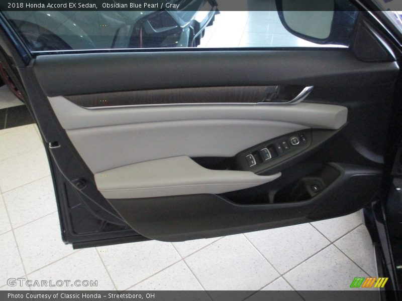 Obsidian Blue Pearl / Gray 2018 Honda Accord EX Sedan