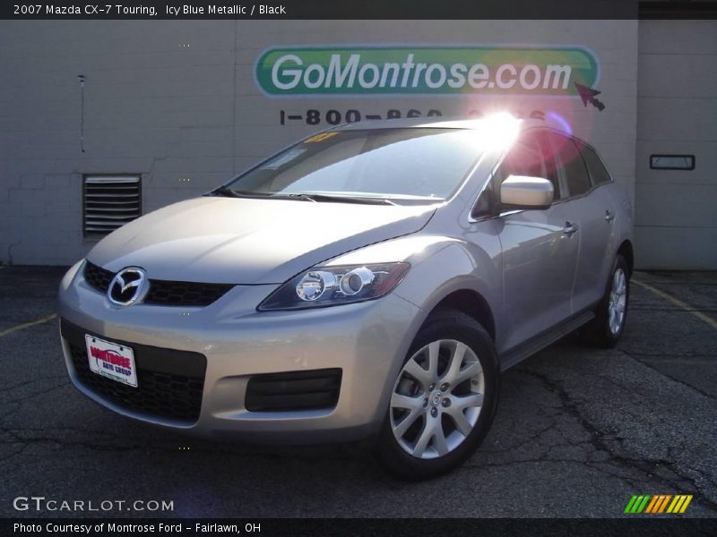 Icy Blue Metallic / Black 2007 Mazda CX-7 Touring