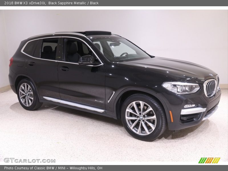 Black Sapphire Metallic / Black 2018 BMW X3 xDrive30i