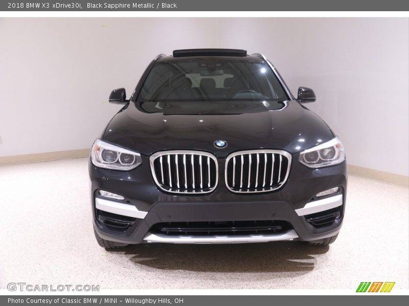 Black Sapphire Metallic / Black 2018 BMW X3 xDrive30i