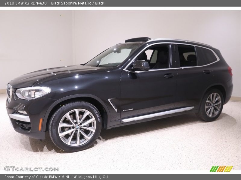 Black Sapphire Metallic / Black 2018 BMW X3 xDrive30i