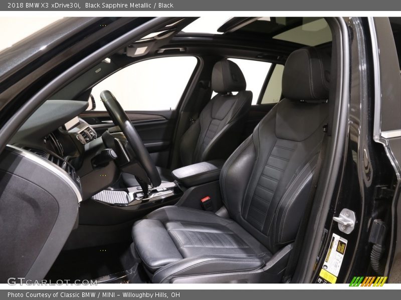 Black Sapphire Metallic / Black 2018 BMW X3 xDrive30i