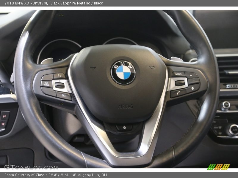 Black Sapphire Metallic / Black 2018 BMW X3 xDrive30i