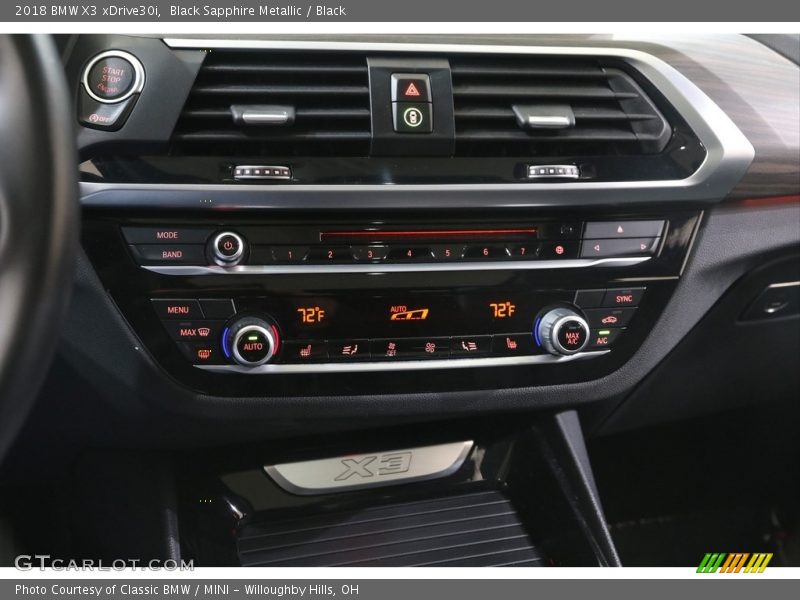 Black Sapphire Metallic / Black 2018 BMW X3 xDrive30i