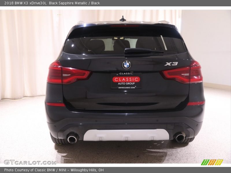 Black Sapphire Metallic / Black 2018 BMW X3 xDrive30i