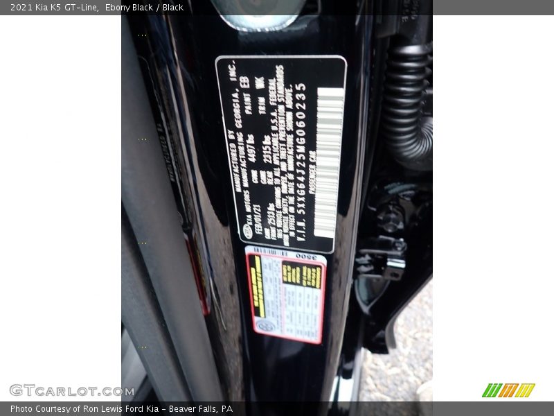 Ebony Black / Black 2021 Kia K5 GT-Line
