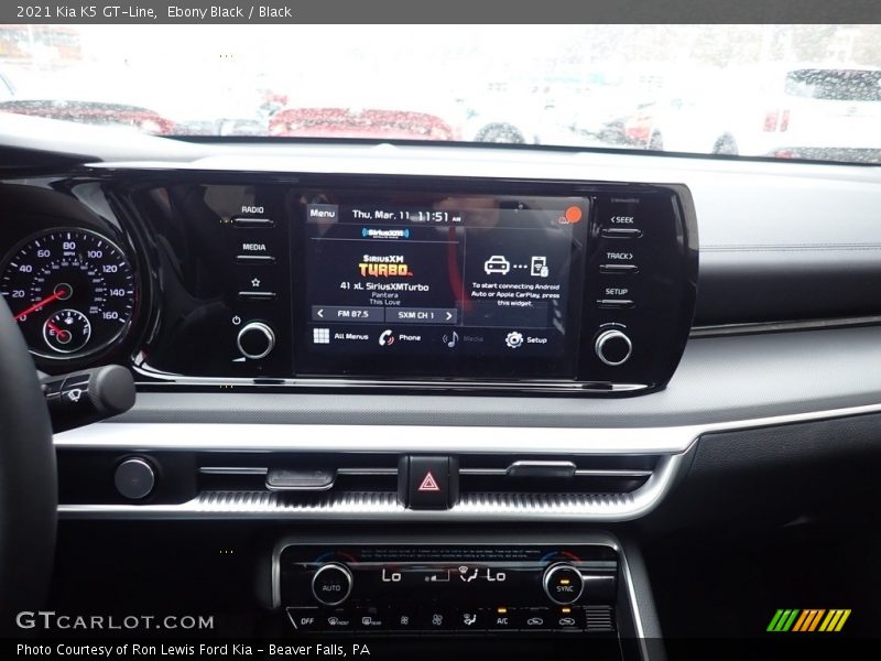 Controls of 2021 K5 GT-Line