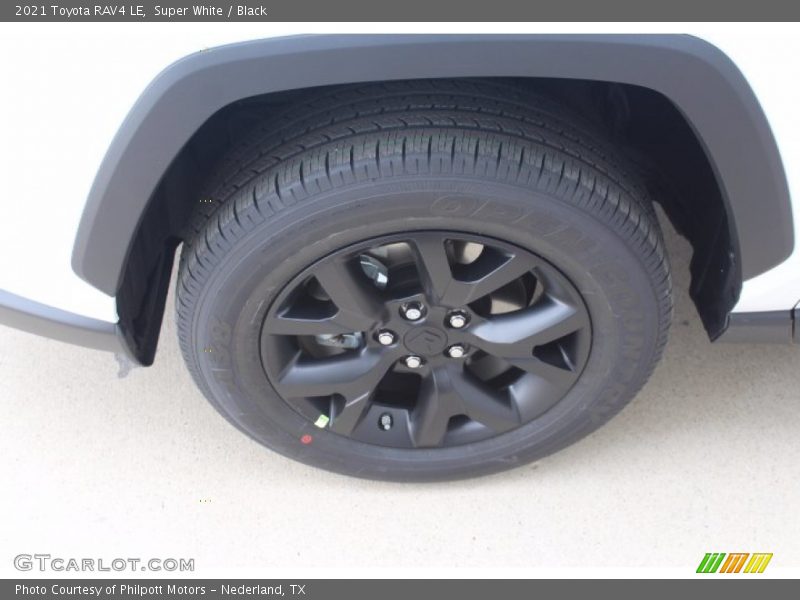 Super White / Black 2021 Toyota RAV4 LE