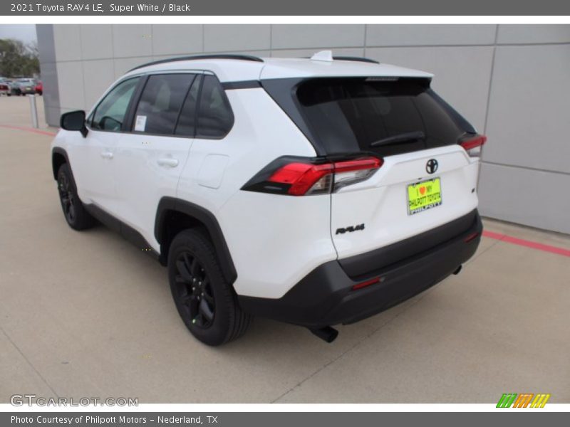 Super White / Black 2021 Toyota RAV4 LE