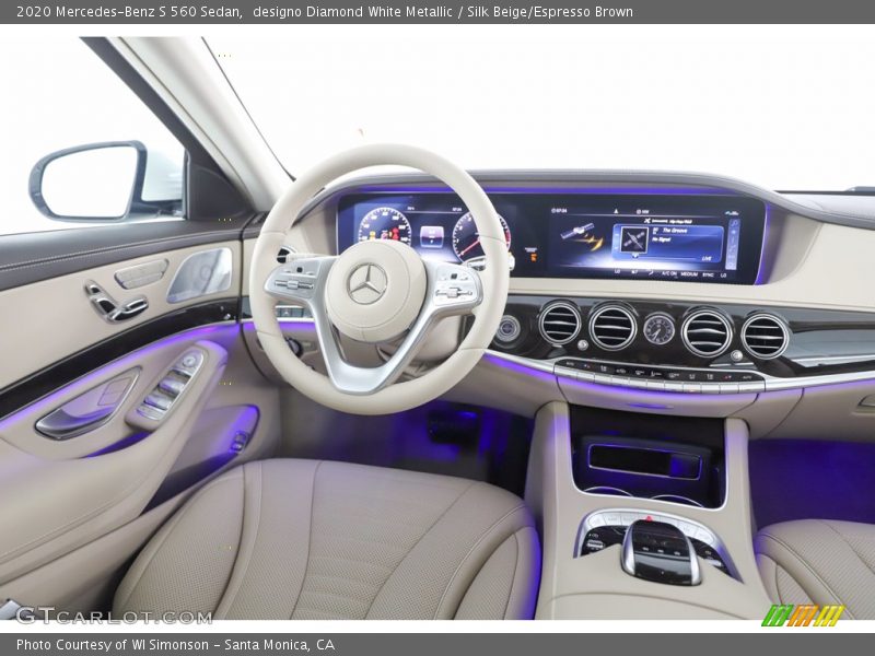 designo Diamond White Metallic / Silk Beige/Espresso Brown 2020 Mercedes-Benz S 560 Sedan