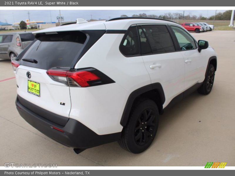 Super White / Black 2021 Toyota RAV4 LE